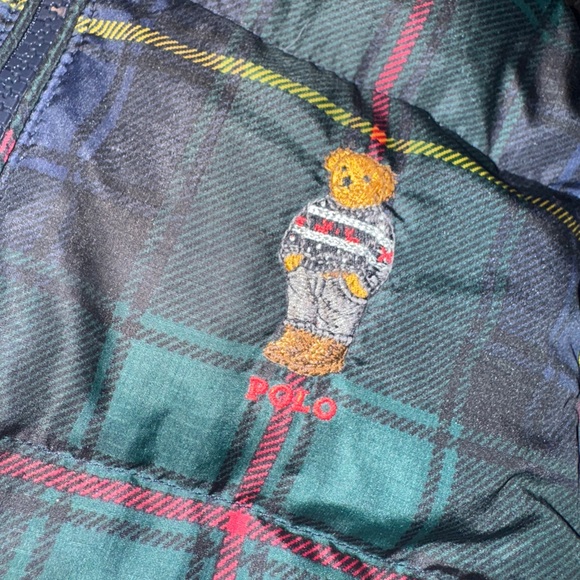 🔥 Polo Ralph Lauren Youth Kids Boys Zip Up Polo Bear Puffer Jacket Sz 4T 🔥 - Picture 2 of 6